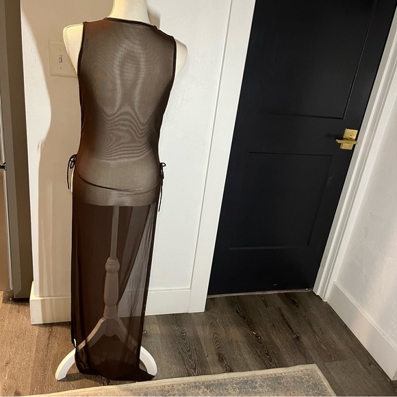 Revolve Superdown Chelsea Maxi Brown Cover Up Sz Small - Picture 7 of 10